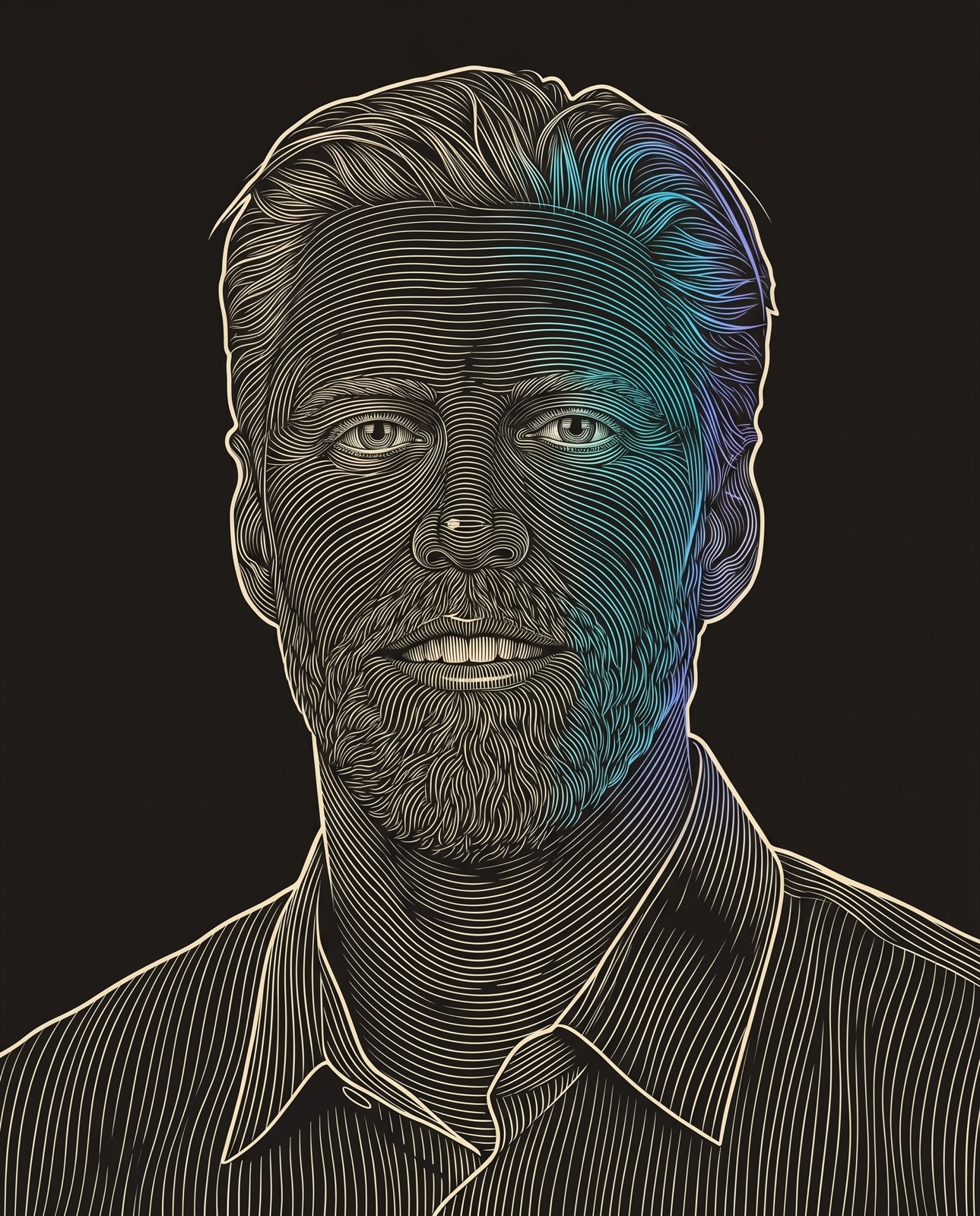 Engraved portrait of Ron Gabrisko, Chief Revenue Officer of Databricks